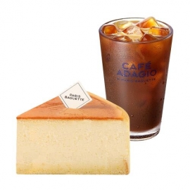 파리바게뜨  달달한 디저트 세트(촉촉한 클래식치즈 케이크(조각)+아이스 아메리카노 1잔)